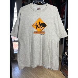 Vintage Y2K Tourists Crossing Canada Tee